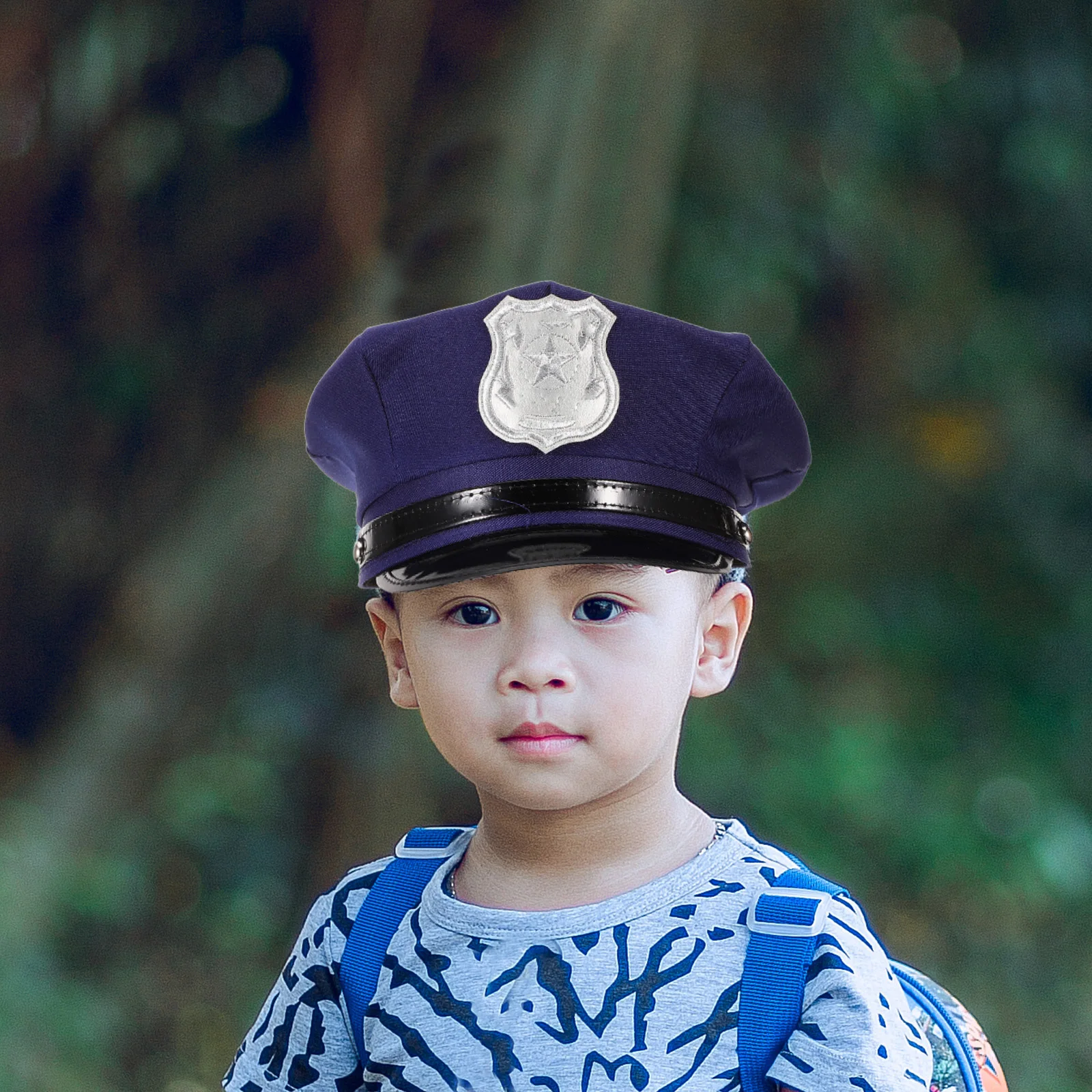 

1Pcs Blue Police Badge Hat Classic Badge Unisex Performance Party Cosplay Stage Show Breathable Lightweight