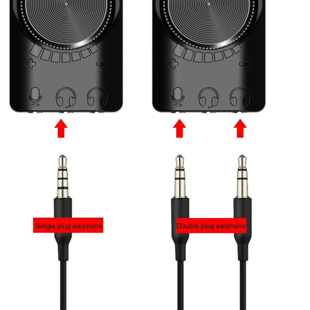 การ์ดเสียง USB ภายนอกสเตอริโอไมโครโฟนลำโพงชุดหูฟังแจ็ค 3.5 มม.อะแดปเตอร์สายเคเบิลปิดเสียงสวิทช์ปรับระดับเสียงไดรฟ์ฟรี