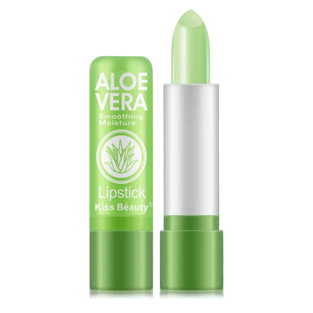 Lápiz labial hidratante de Aloe Vera, bálsamo labial que cambia de Color con la temperatura, duradero, nutritivo, cuidado de los labios, brillo de labios