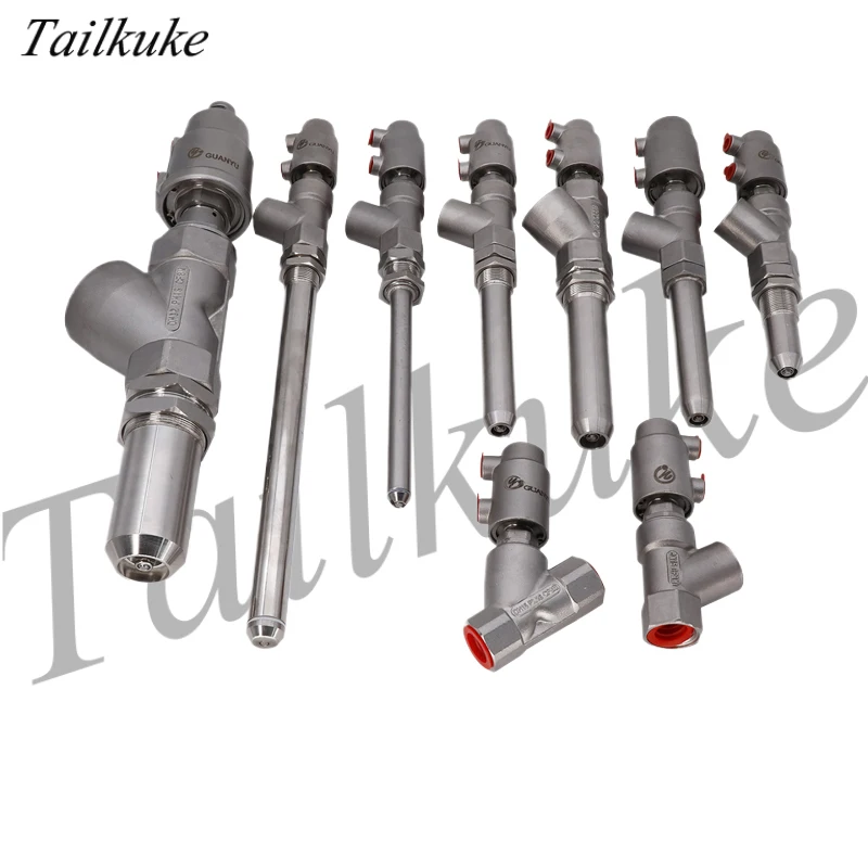 Stainless Steel Anti-drip Extension Pneumatic Vertical Spout for Filling Machine Liquid Filling Valve Lower Spout