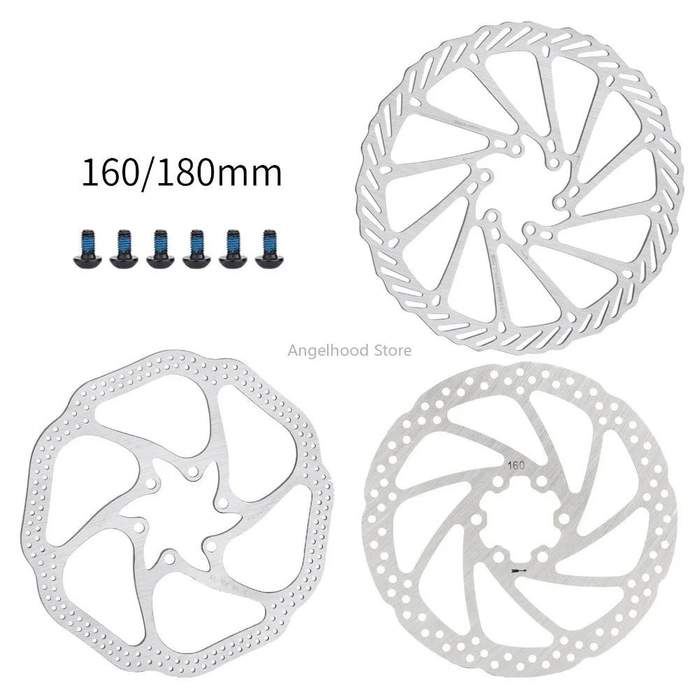 

Велосипедный тормозной диск с 6 болтами 160/180 мм для горных дорожных велосипедов, гидравлический ротор дискового тормоза, аксессуары для тормозного ротора из нержавеющей стали