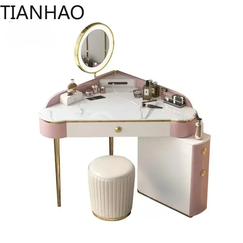 Bedroom Furniture Creative 90 Degree Triangle Dressing Table Rechargeable Dressers Modern Small Apartment Corner Mini Dresser