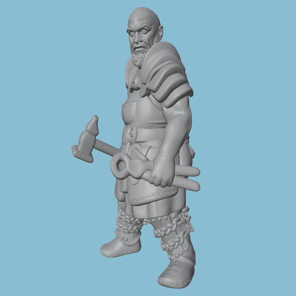 Kit figura resina forjaador sin pintar para escenas juegos y colección - imagen 4
