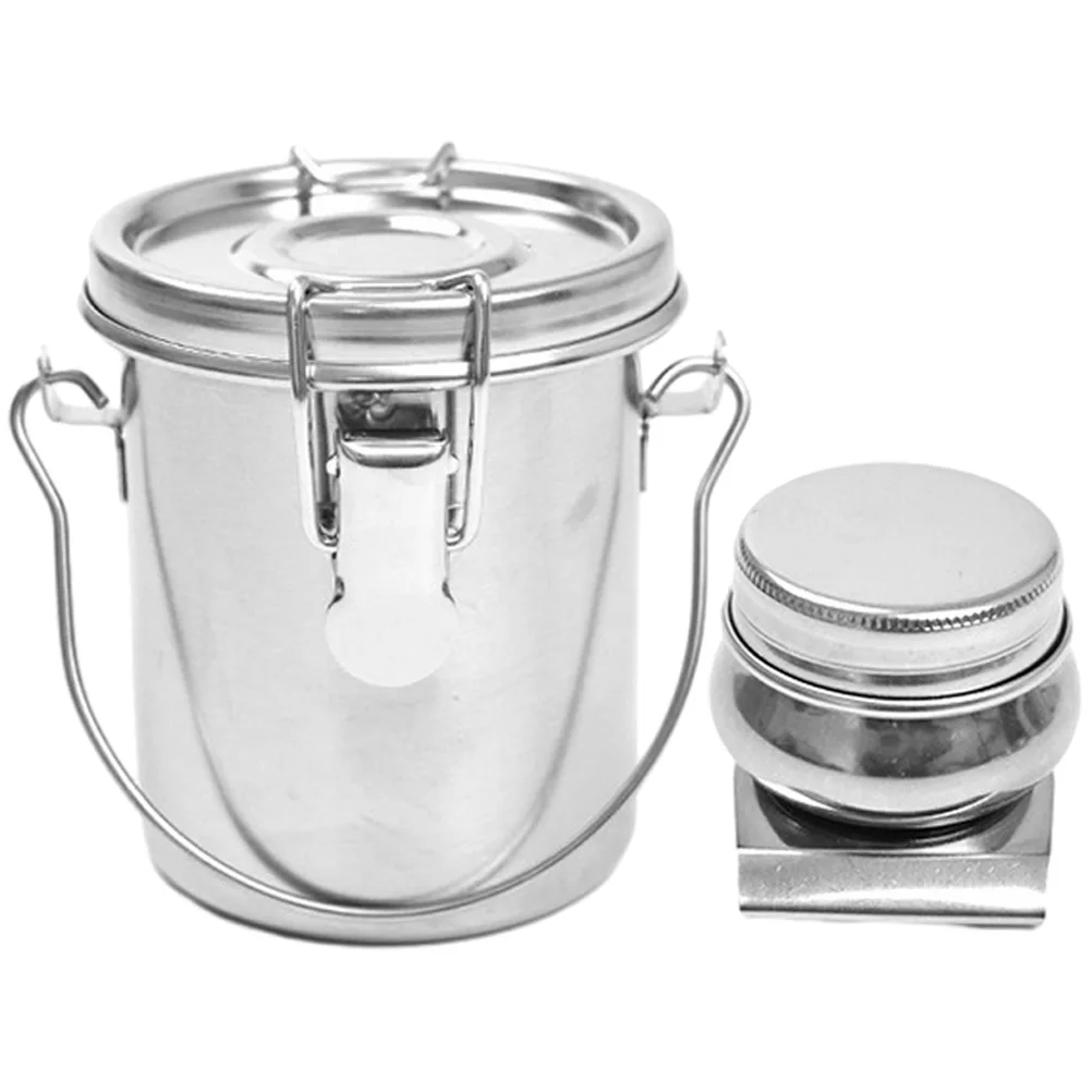 1 セットステンレス鋼ペイントブラシ洗浄バケツ耐性ペンクリーニングバレル水彩油インク用ポータブル