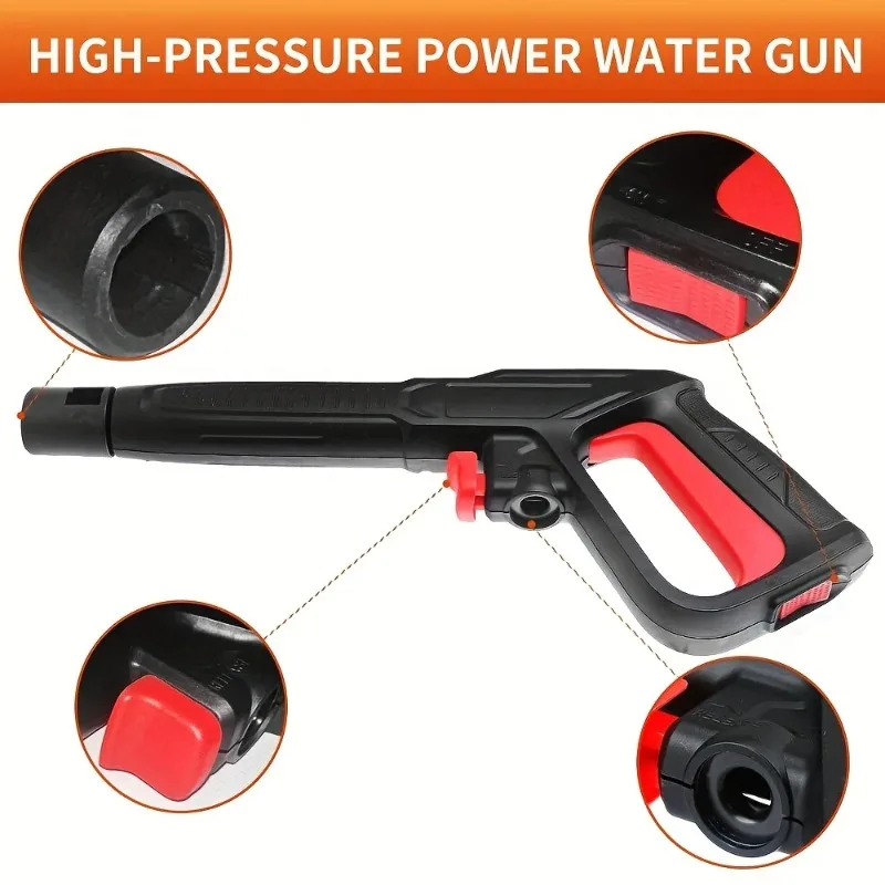 High pressure water jet cleaner rod nozzle, car washing water gun adjustable water gun foam quick insertion