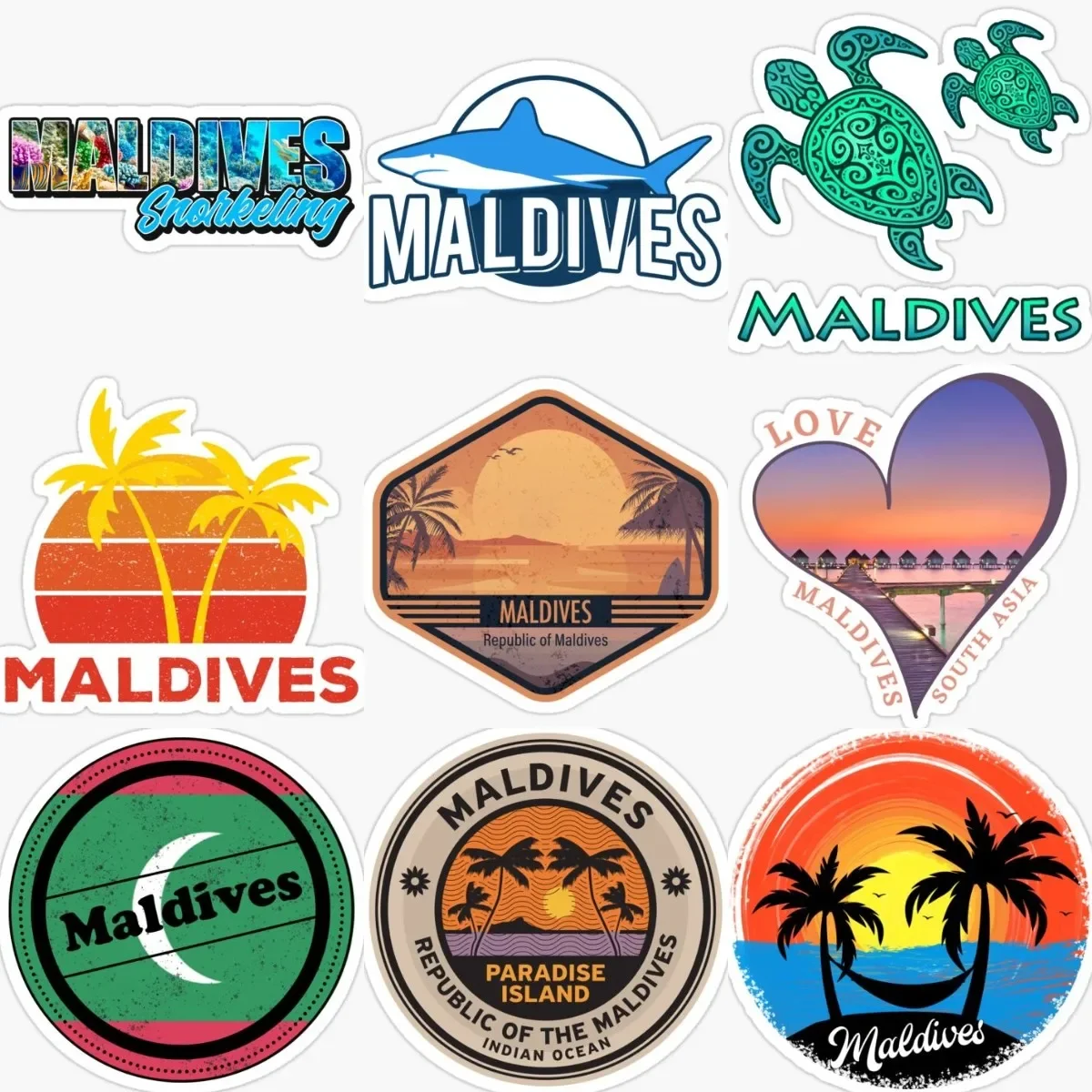 

Maldives Flag Emblem Sand Surfing Vacation Tearing Stickers Motorcycle Car Camper Van Bicycle Bumper Truck Wall Room PVC Decal