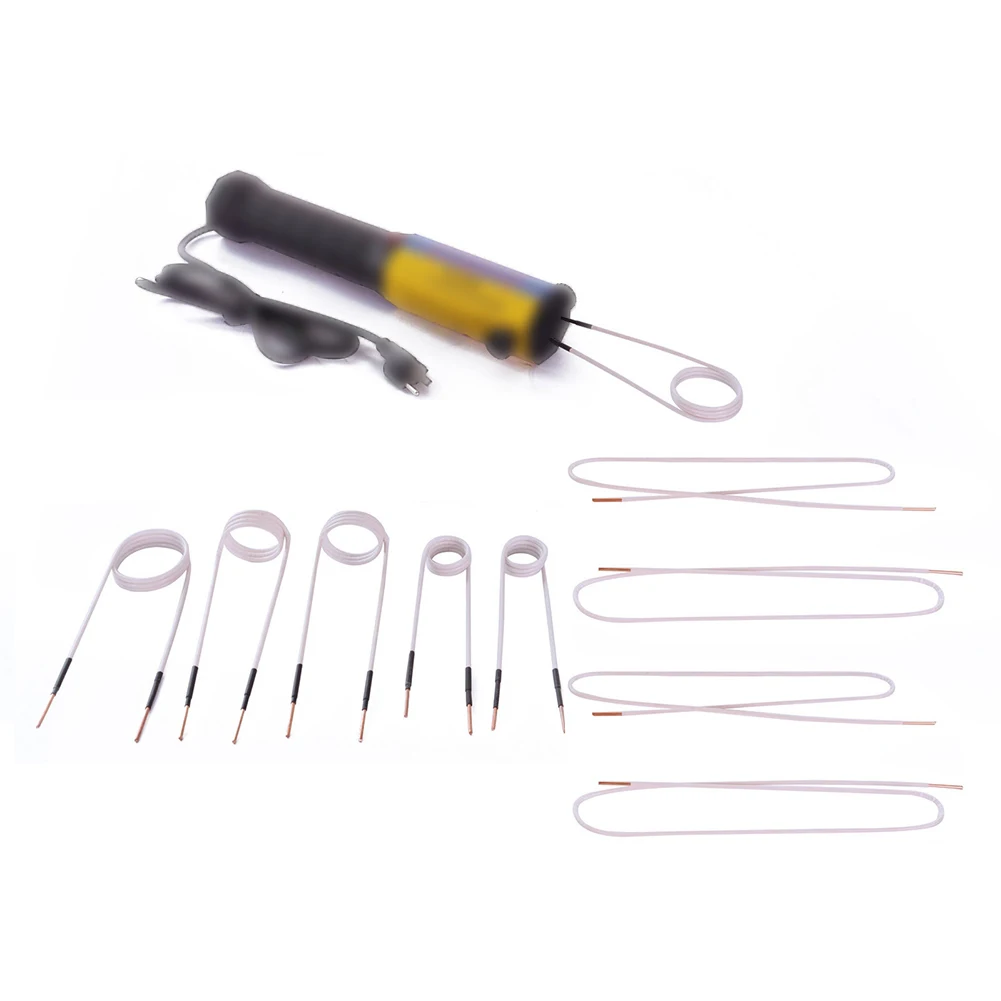 

10pcs Induction Coil Set Heating Tools Coil Kit White Induction Heater Coils Flexible Coiling Insulated Induction Coils