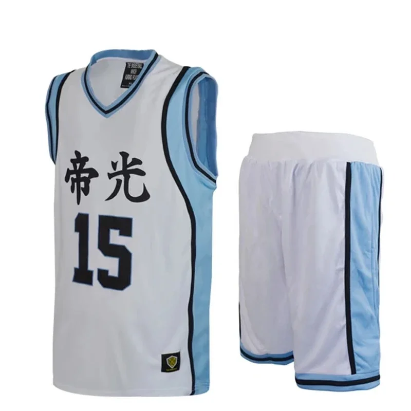 

Костюм для косплея Аниме Kuroko No Basuke, 5, 6, 7, 8, 15, TEIKO кисэ рёта Maillot, баскетбольная майка, Униформа, спортивная одежда, рубашка, шорты, комплект