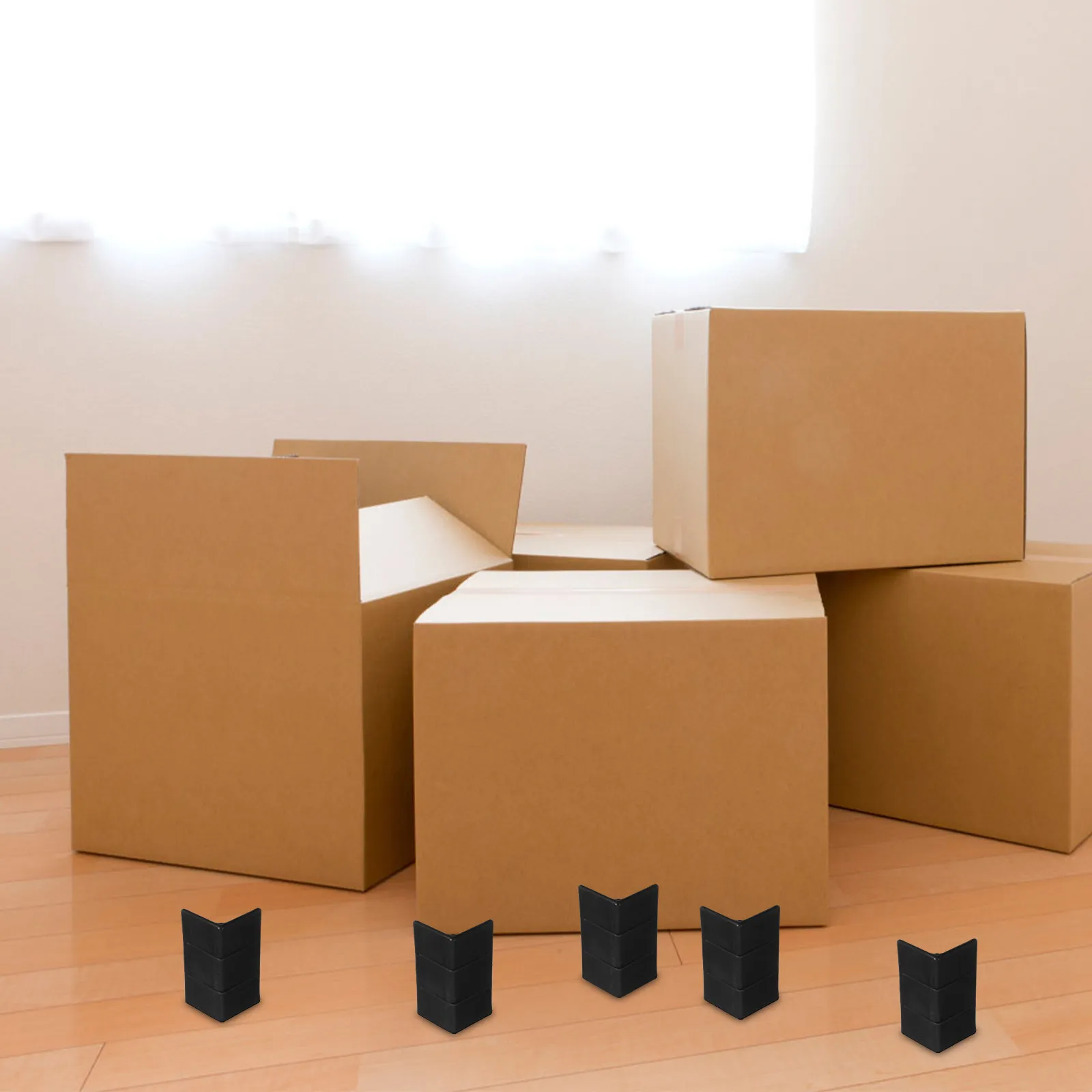 20Pcs Plastic Corner Protectors for Boxes Cartons Cargo Loads L-Shaped Edge Guards Anti-Slip Thickened Packaging Corner