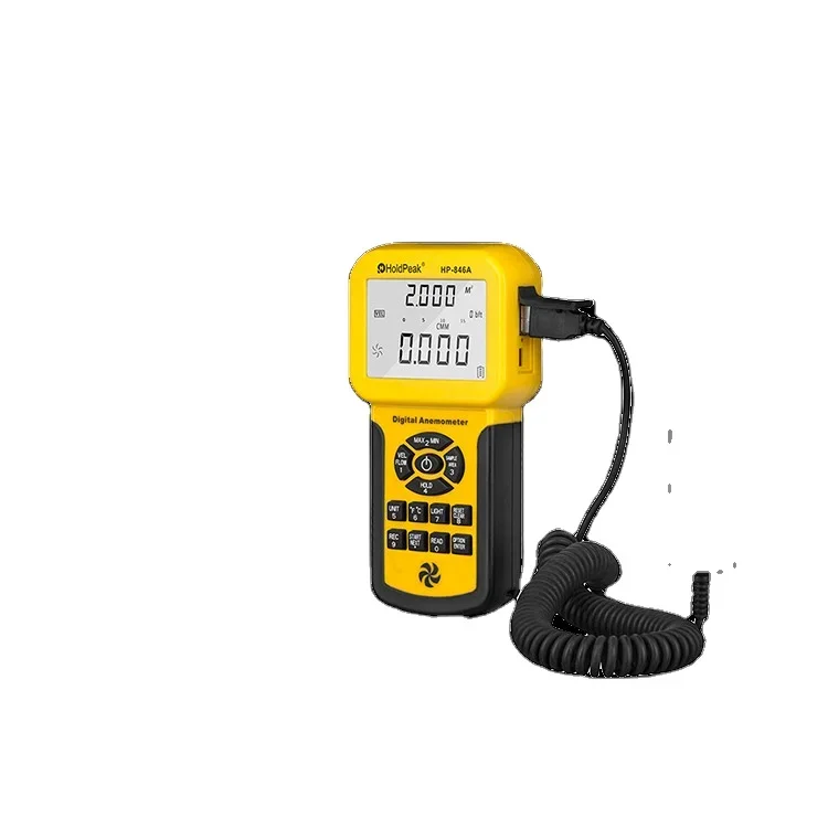 Handheld Anemometer with Digital Wind Speed Sensor for Wind Volume Measurement