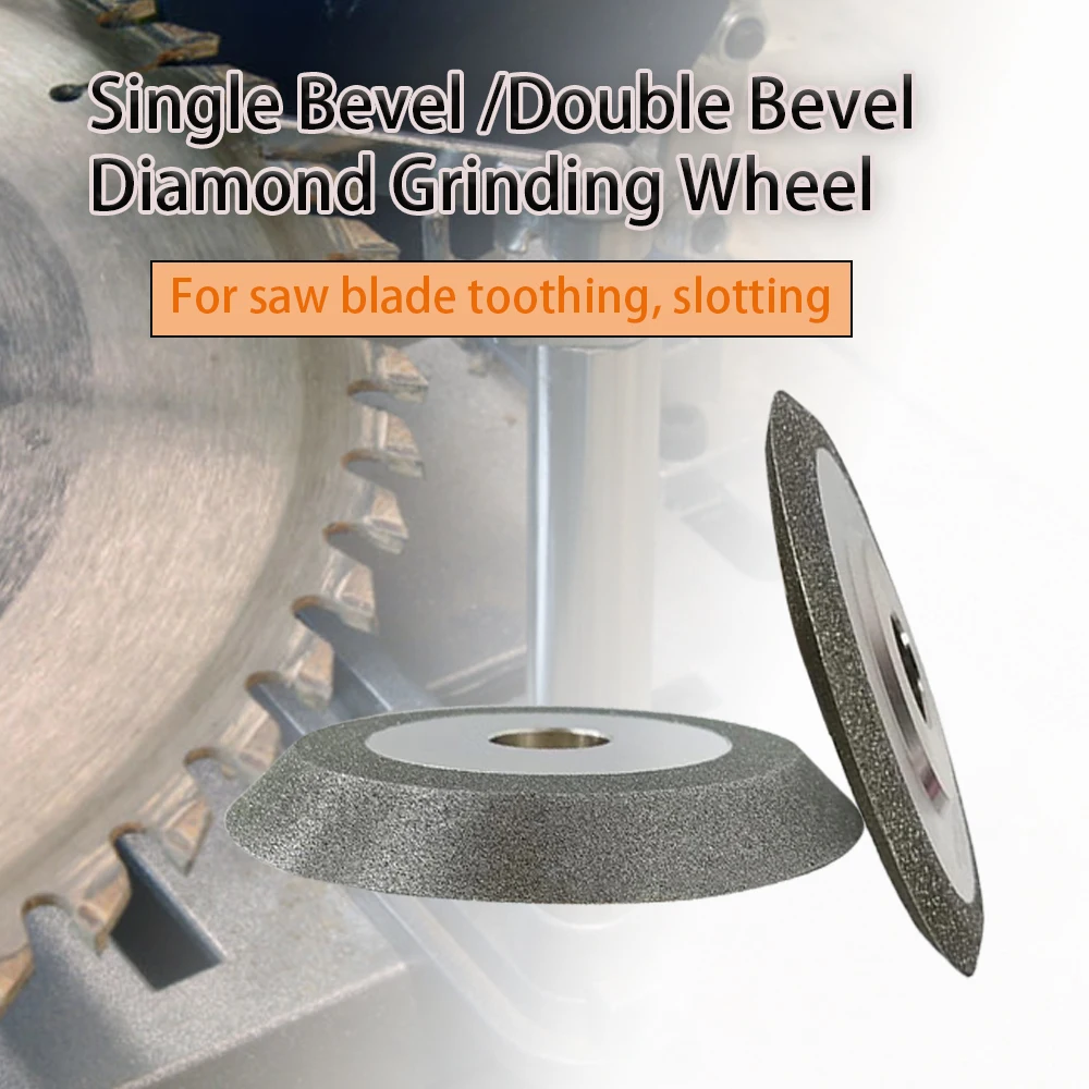 Diamond Grinding Wheel Double Sided SDC Circl 45° 60° 90° Sharpener Disc for Carbide Metal Tungsten Steel Milling Cuting Stone