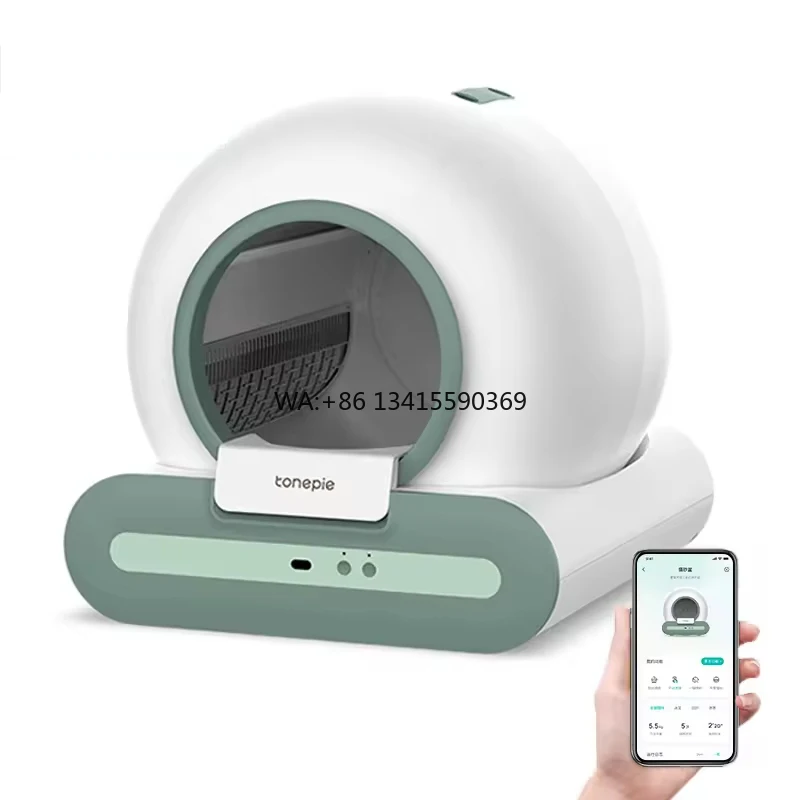 

Tonepie Ti + самоочищающаяся коробка для кошек, автоматическая коробка для кошачьего туалета, приложение OTA, функция умной песочницы для домашних животных, туалеты для домашних животных