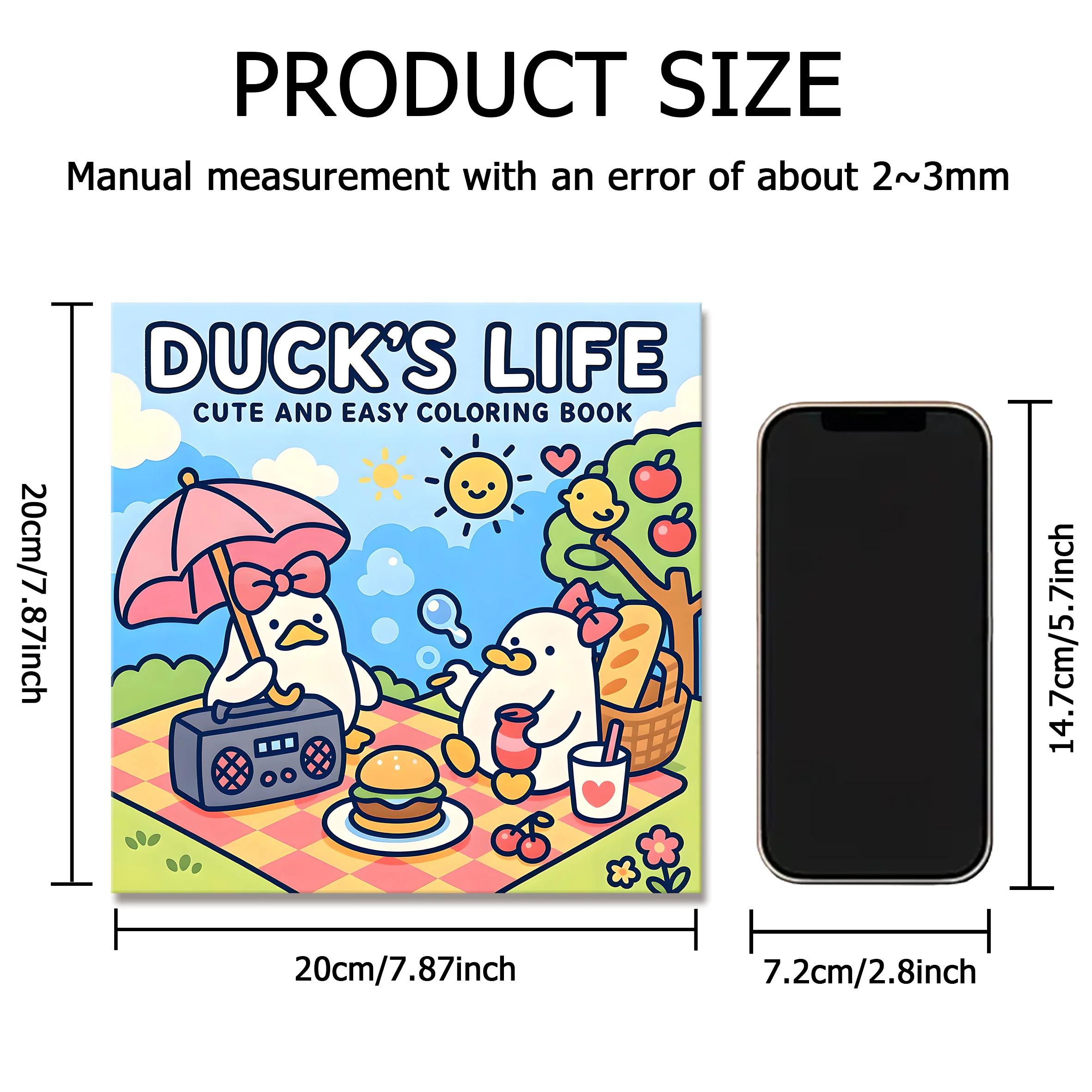 DUCK'S LIFE Bold-easy Patterns Coloring Book for Adults Cute Drawing Book Perfect Gift for Party and Birthday