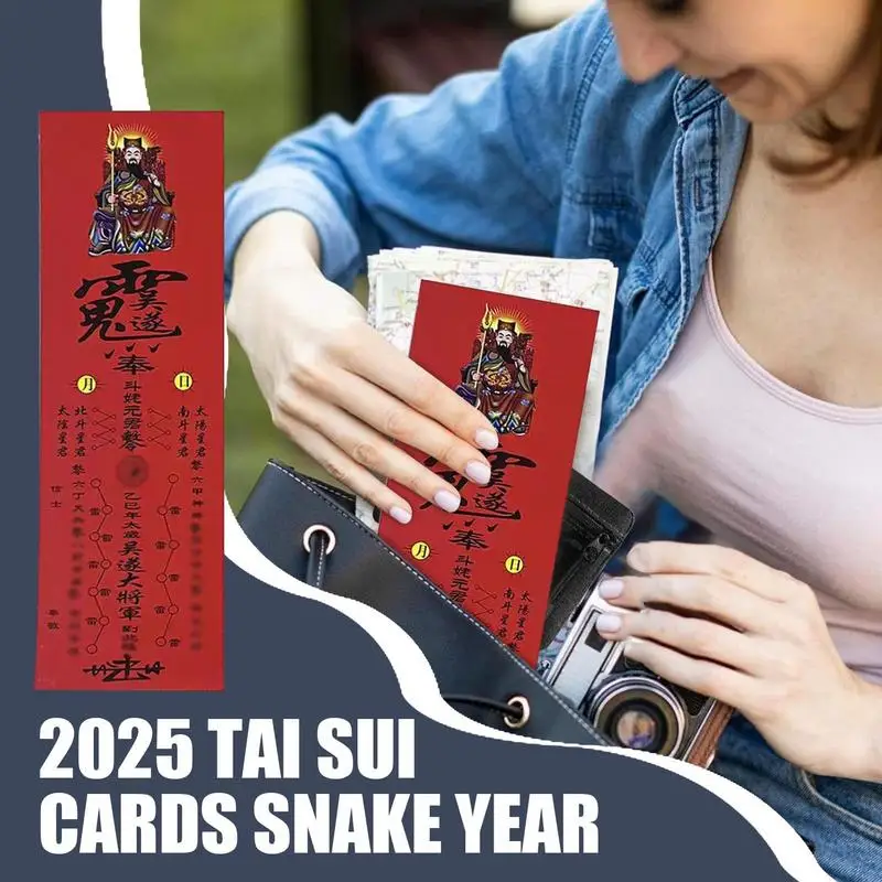 2025 Tai Sui Card Chinese New Year Talisman Cards Paper Amulet Card Feng Shui Prayer Card Lucky Cards Fortune Amulet For