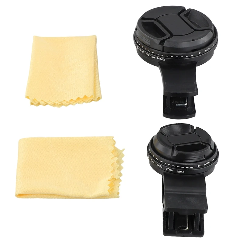 A61Z Deals 37Mm 52Mm Phone Lens Filter With Clip For Smartphone Universal ND2-400 Variable Filter For Mobile Phone Camera Lens