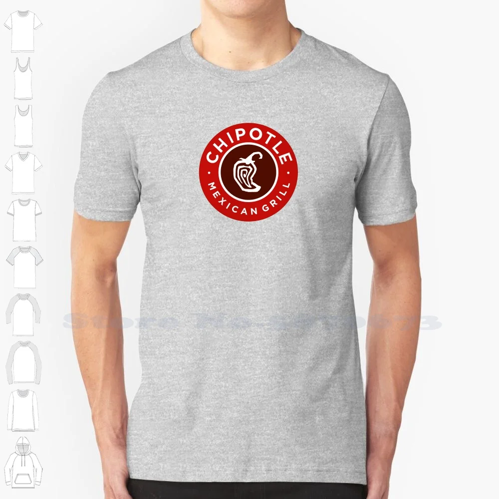 Chipotle Logo Casual Streetwear Print Logo T-shirt Graphic 100% Cotton Tee