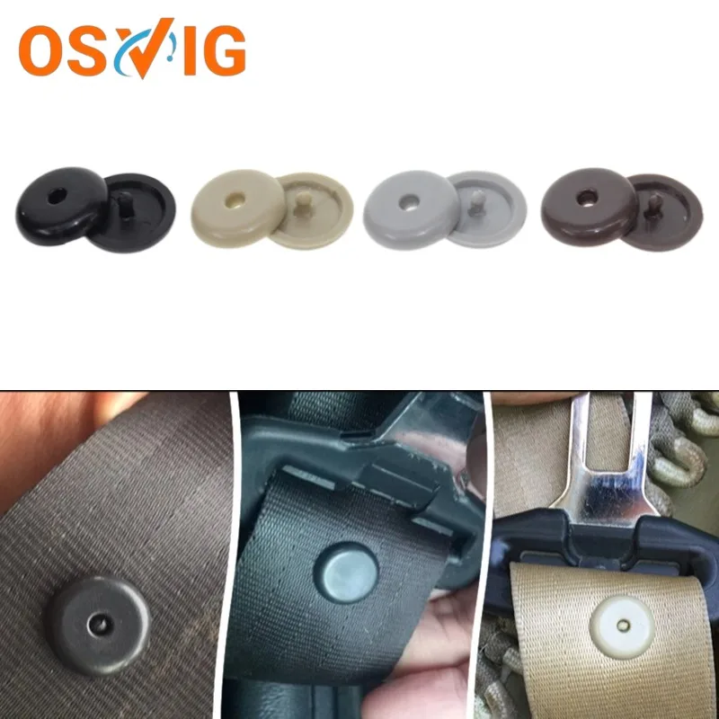10PCS Automobile Seat Belt Spacing Limit Stop Plastic Anti-Slip Button