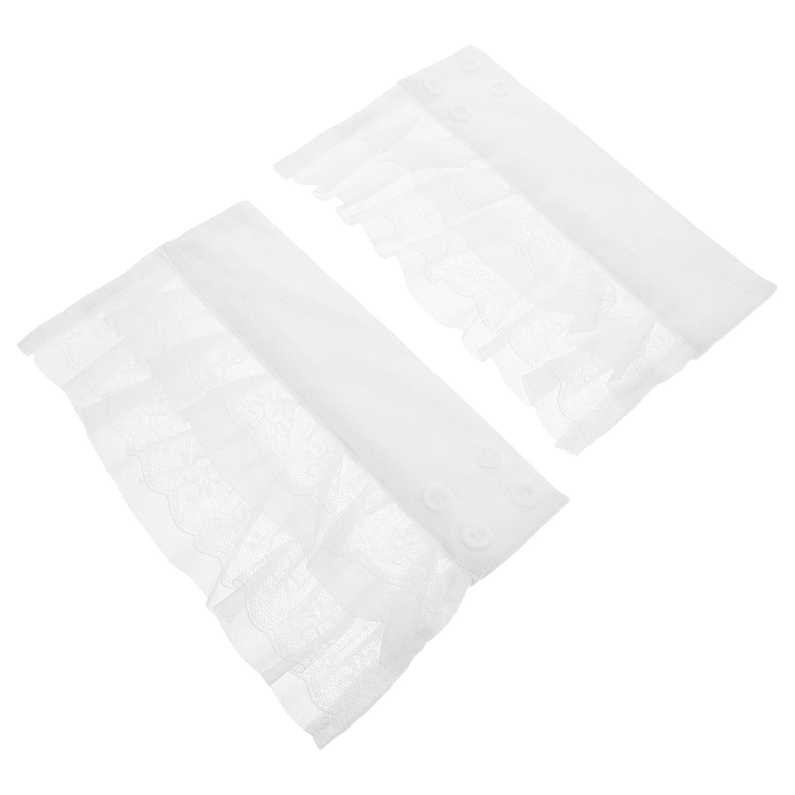 

1Pair Faux Sleeve Cuffs Fabric Arm Inserts Removable Ruffle Design Fashion Enhancer for Jackets Sweaters Women's Everyday