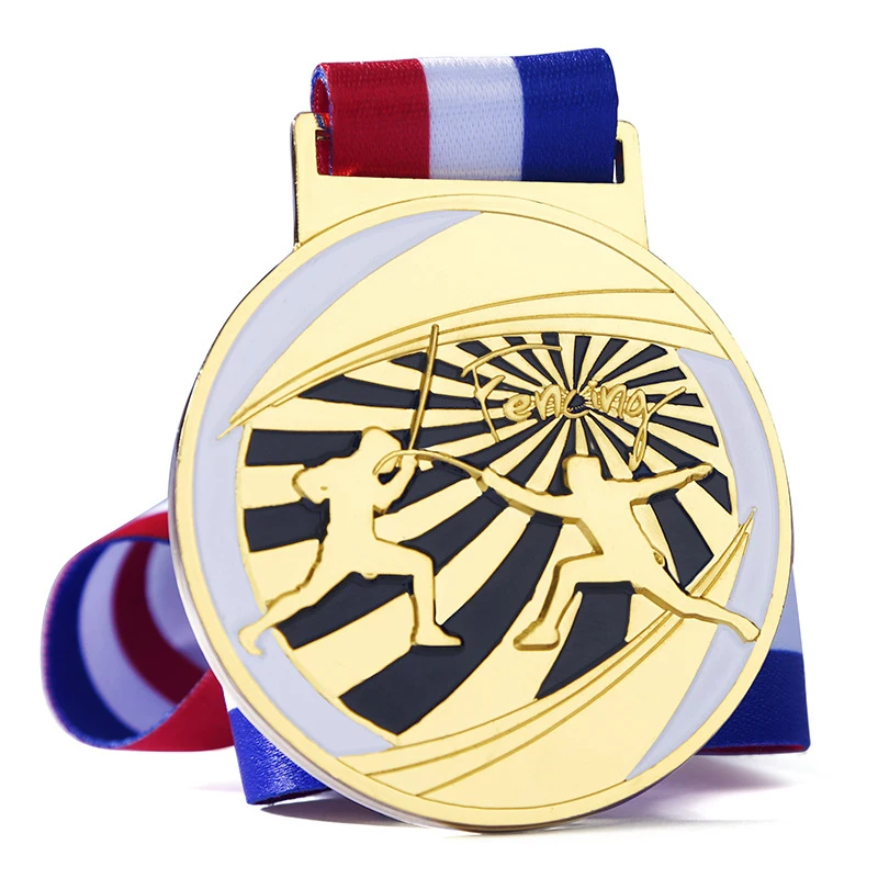 Customized medals for fencing competition, commemorative medals for martial arts activities
