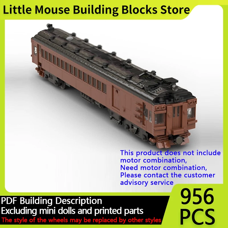 

City Car Model MOC Building Bricks Diesel Electric Railway Train Modular Technology Gifts Holiday Assemble Children Toys Suit