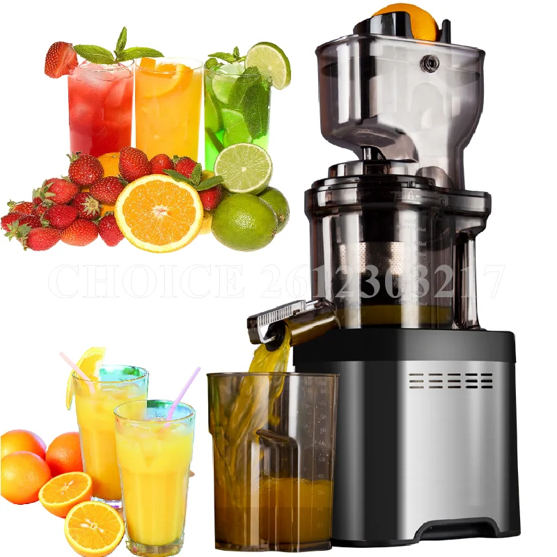 Multi Functional Slow Juicer 7LV Screw Electric Juice Machine 110/220V Filter Free Large Caliber Cold Press Fruit Extractor