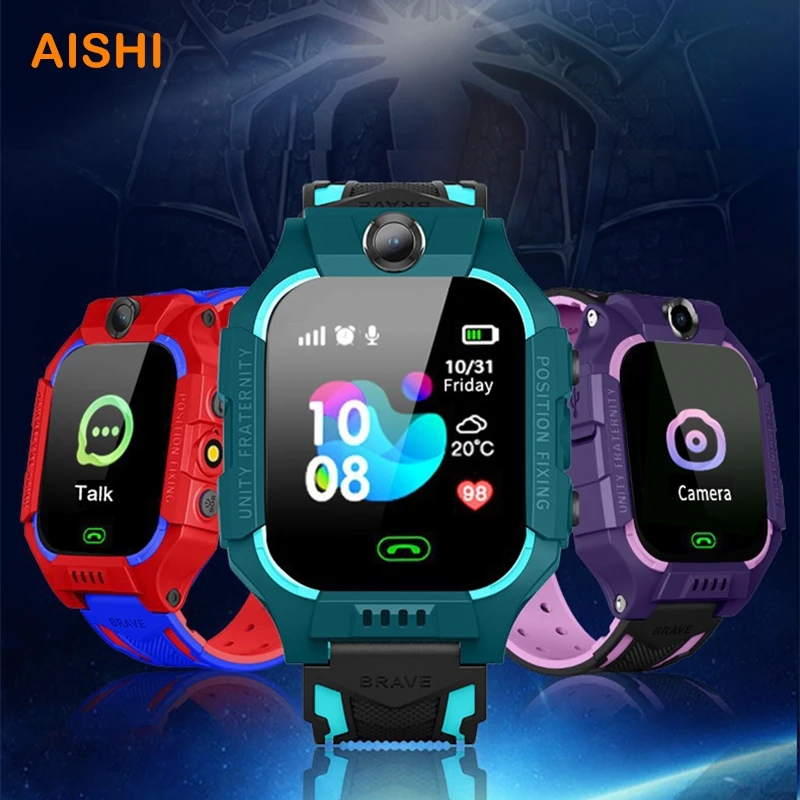 

Aishi Q19 Kids Smart Watch SOS Camera Child Smartwatch Phone Voice Game Flashlight Alarm Clock Remote Monitor For 2G Sim Card