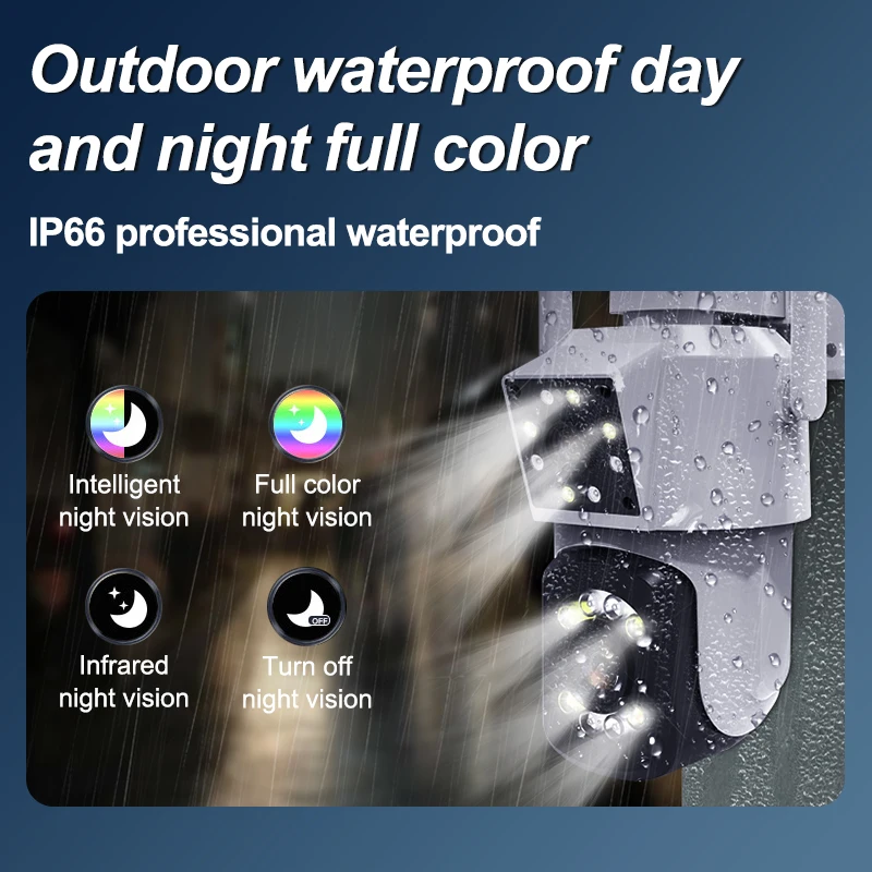 3MP التكبير 10X عدسة مزدوجة كاميرا مراقبة للمنزل اللاسلكية 1080P HD كشف الحركة في الهواء الطلق اللاسلكية واي فاي كاميرا مراقبة بالدوائر التليفزيونية المغلقة