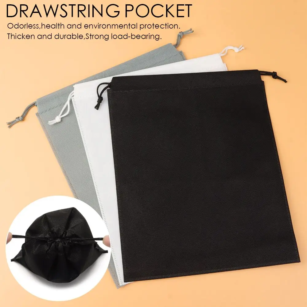 Drawstring Pocket Clothing Organizer Dust-proof Drawstring Bags Shoes Storage Storage Bag Non-woven