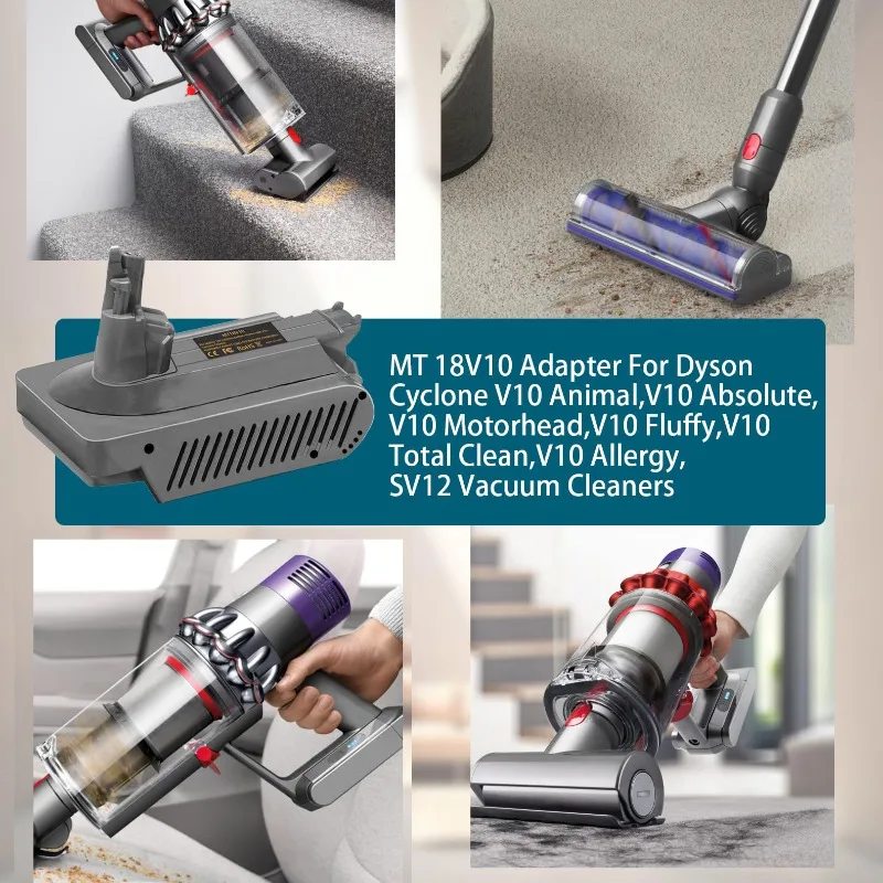 Adaptateur de batterie MT18V10 pour Dyson V10 pour batterie au Lithium Makita 18V, conversion en pour aspirateur cyclonique Animal Dyson V10