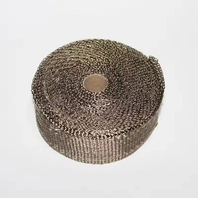 10M Roll Fiberglass Heat Shield Motorcycle Exhaust Thermal Tape Header Pipe Heat Wrap Tape Thermal Protection with Stainless Tie - Image 4