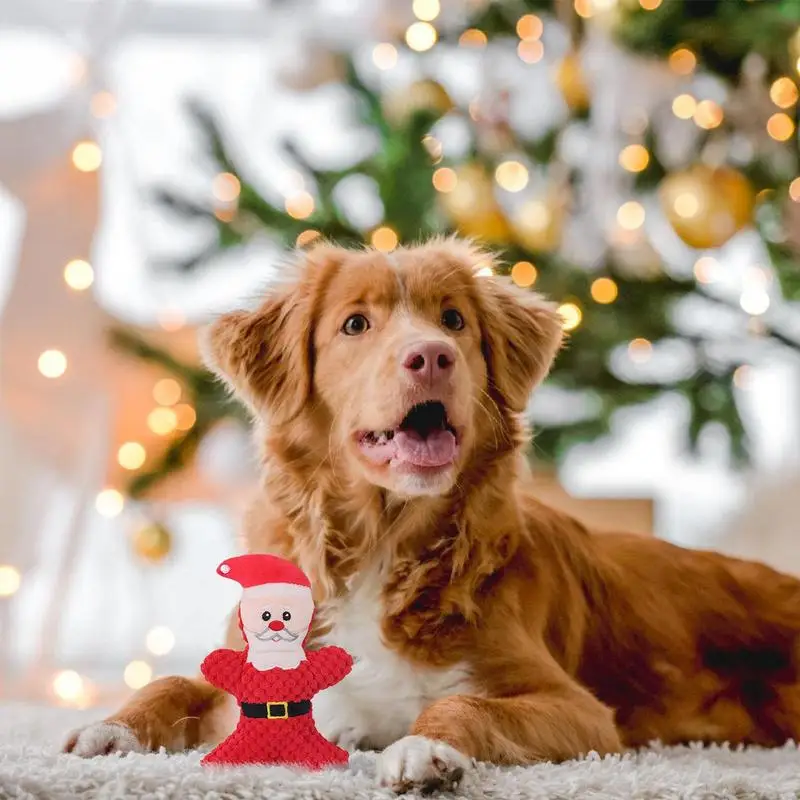 Christmas Dog Toys Chew Fetch Brain Stimulating Toy With Squeaker Chew Fetch Brain Stimulating Toy Cute Christmas Themed Stuffed