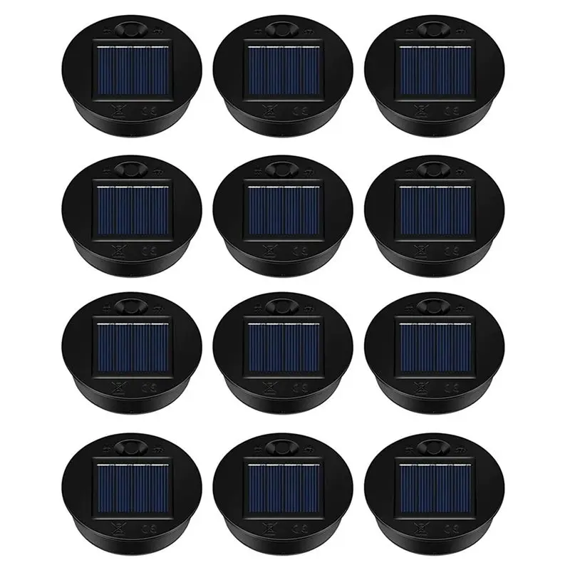 AT19-24 Pack Replacement Solar Light Parts Solar Light Replacement Tops Waterproof LED Solar Panel Lantern Lid Light Outdoor