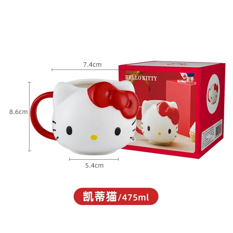 Hello Kitty My melody Kuromi KEROKERO KEROPPI mug ceramic anime three-dimensional cup ins high-value personalized water cup gift