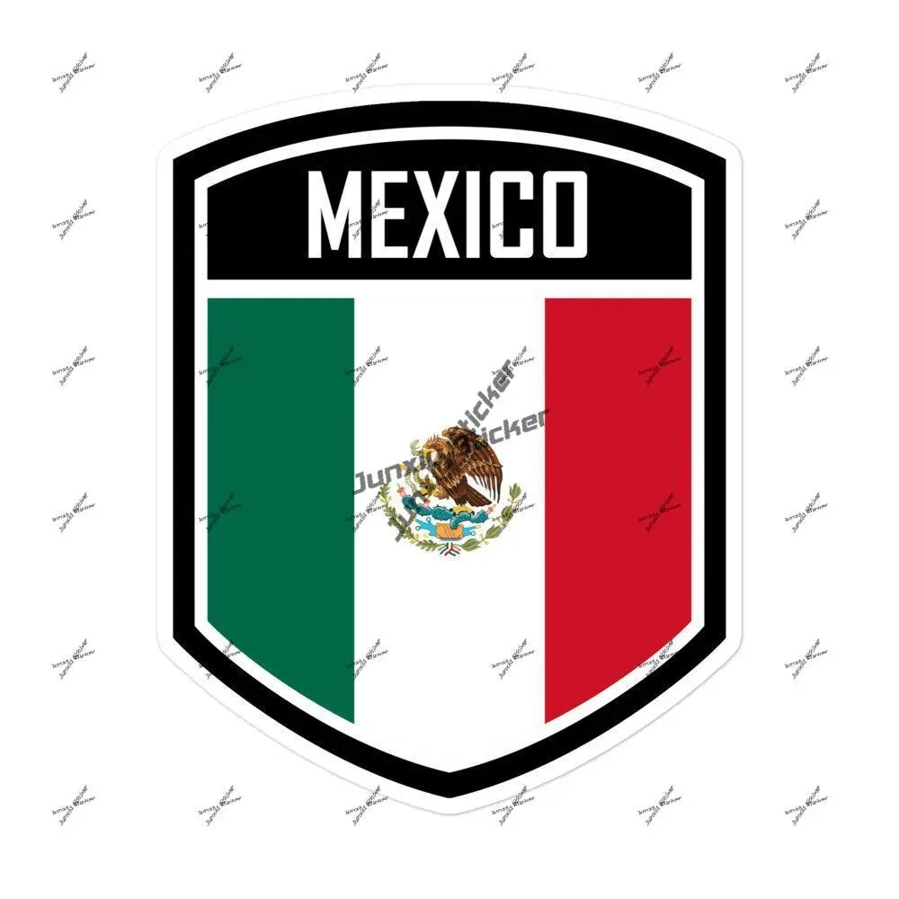 

Mexico Flag Emblem Stickers Add A Touch of Mexico To Your Belongings Decals PVC Accessories Cover Scratches Exterior Stickers