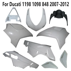 Unpainted Cowling For DUCATI 1198 1098 848 2007 2009 2010 2011 2012 Plastic parts Accessories Bodywork Fairing Components