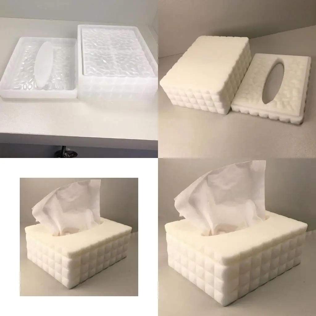 

J78F Storage Box Resin Mold DIY Jewelry Box Silicone Mold Silicone Tissue Box Mold