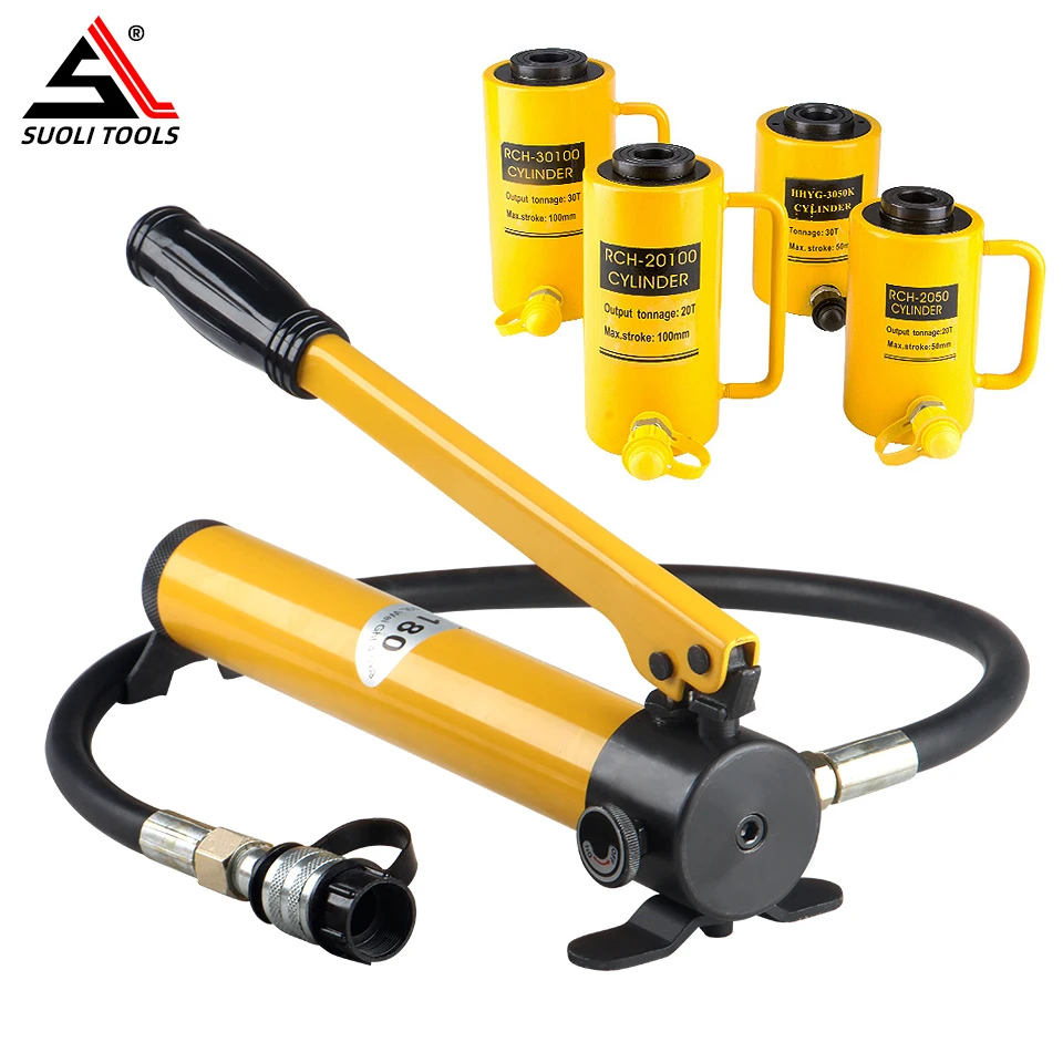 RCH-20T30T60T100 Ton Hollow jack Hollow Hydraulic jack Hydraulic Cylinder Electric Split Type