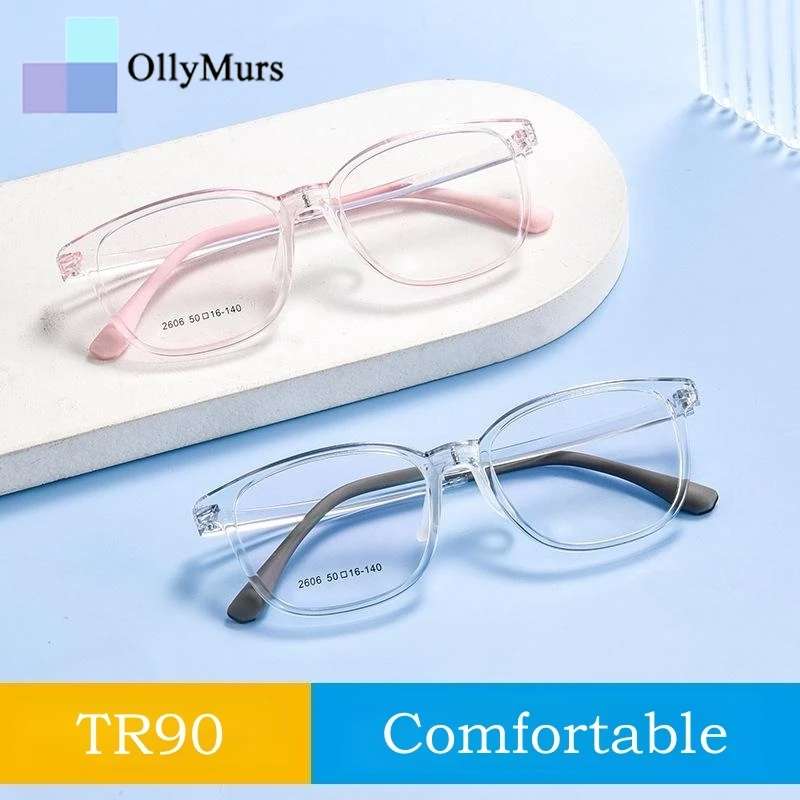 OLLYMURS 男の子と女の子快適で安全なティーンエイジャー TR90 眼鏡レトロラウンド光学処方子供用メガネフレーム