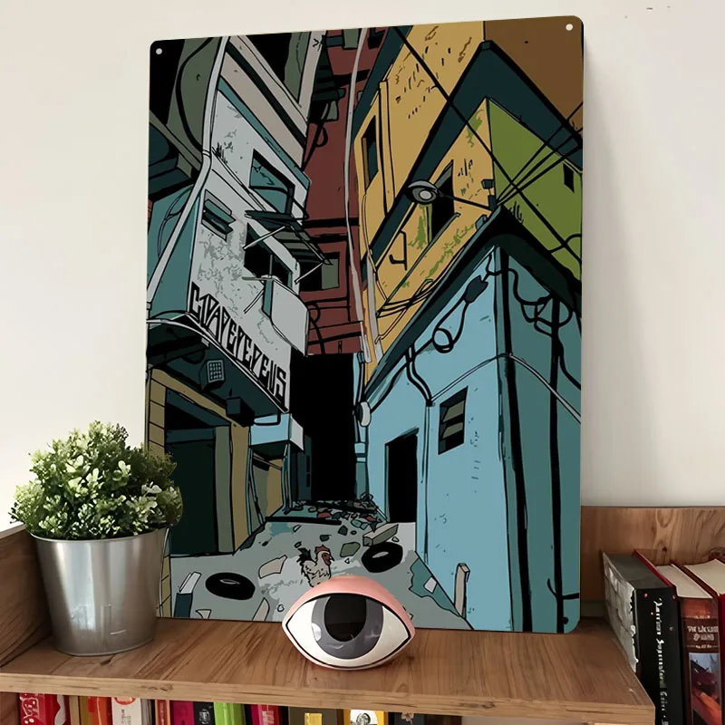 مدينة الله علامات معدنية الفيلم الملصقات ديكورات المنزل مخصص خمر تين تسجيل ل جدار الفن الديكور غرفة ديكور العناصر المعيشة