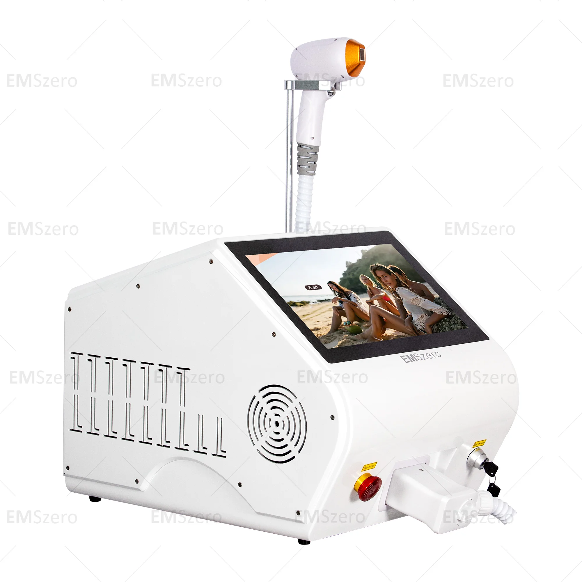 2000W 808 Diodo Laser 3 Lunghezza d'onda Ghiaccio Platino Depilazione 755nm 808nm 1064nm Attrezzatura a diodi