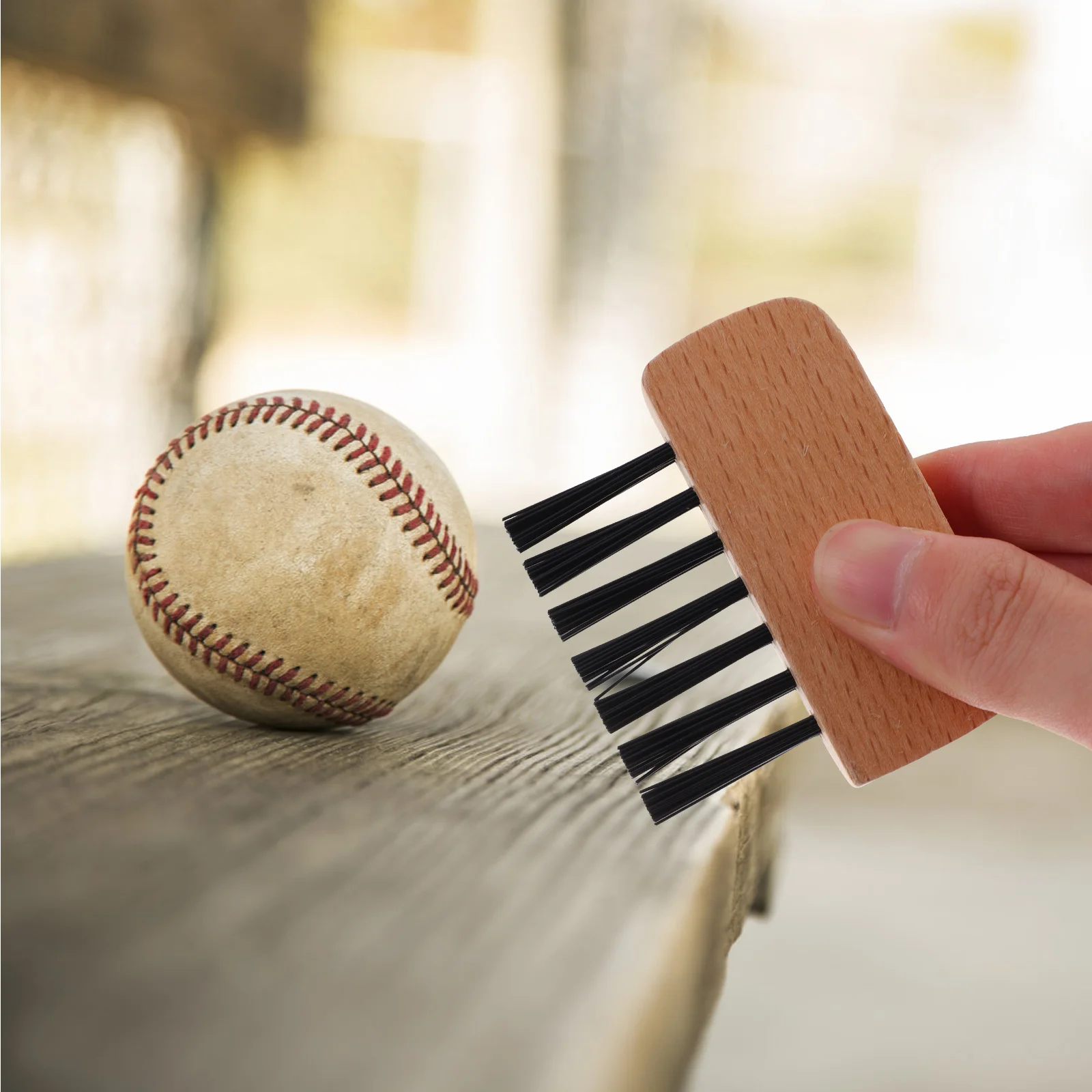 3 Pcs Softball Brush Home Plate Cleaning Equipment Referee Umpire Wood Baseball for Sports