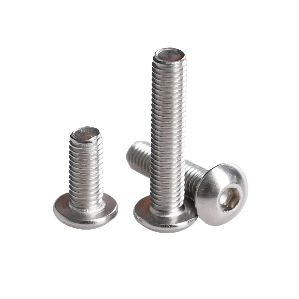 M2 M3 M4 M5 M6 Hex Socket Screw ISO7380 Stainless Steel Allen Bolt Flat Washer Hexagonal Nut Kit Metal Machine Screws Spacer Set