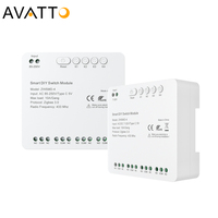 AVATTO Tuya Smart Switch Universal Module 4CH DC 7-32V AC85-250V Wifi Zigbee Wireless RF433 Relay Works with Alexa Google Home