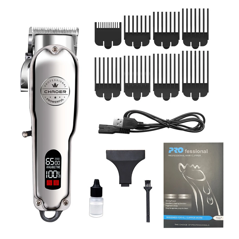 Electric Pusher, LCD Hair Clipper, Electric Push Scissor, All Metal Hair Clipper, Retro Style