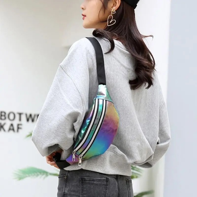 แฟชั่นผู้หญิง เอว Fanny Pack กระเป๋าเข็มขัดกระเป๋าเดินทางสะโพก Bum กระเป๋าสะพายกระเป๋า