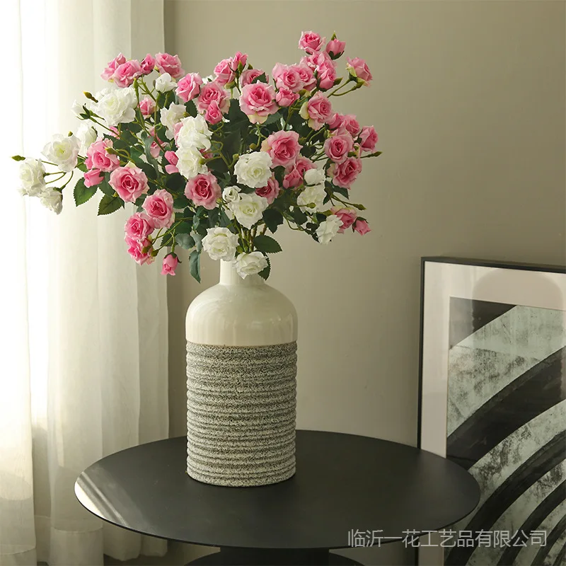 

Living Room Table Decoration Simulation Rose Flower Arrangement Home Decor Fake Flowers Rose Bouquet Flower Arrangement