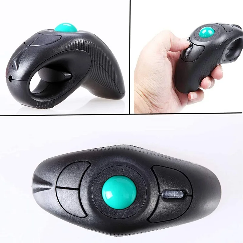 2.4G Wireless Trackball Mouse Wired Mini USB Portable Finger Mice Ergonomic Right Left Hand For PC Tablet Laptop Computer