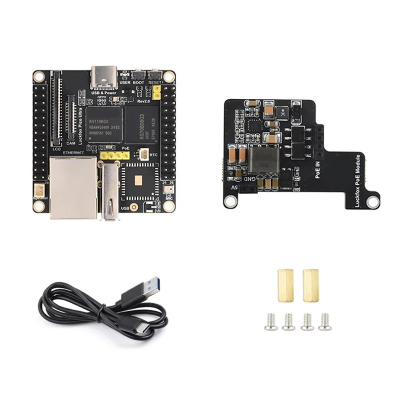 

A73E-для Luckfox Pico Ultra RV1106 Micro Linux Макетная плата ARM Cortex-A7 Процессор NPU ISP Встроенная материнская плата