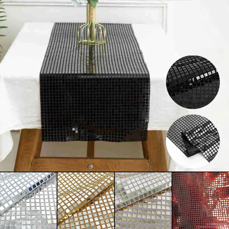 

Ткань с пайетками 100x140 см: Металлическая сетка Magic Color Square Lattice, мягкая зеркальная сетка, текстиль для декора, ткань для рукоделия, для сценических костюмов, дизайнерская ткань для вечеринок