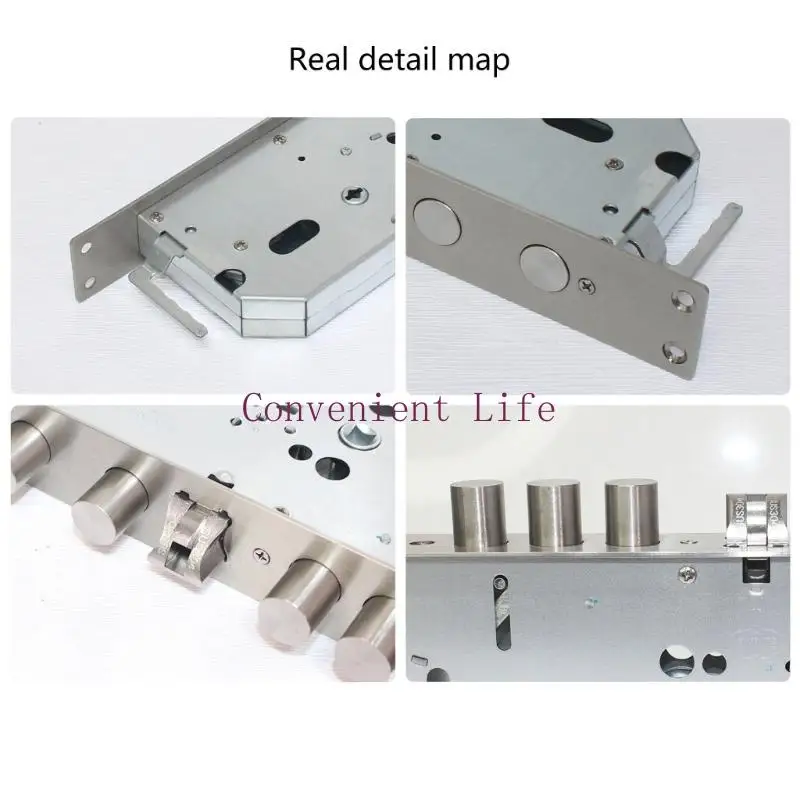 L1EE ลายนิ้วมือช่วยให้ล็อคประตูด้วยสลักหัวหนัก 9 อัน ความปลอดภัยลายนิ้วมือล็อคประตู ล็อคเหล็กสำหรับการรักษาความปลอดภัยภายในบ้าน